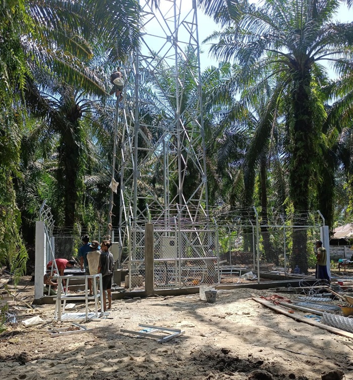 Sesuai Janji Bupati, Pemkab Rohil Hadirkan Tower Seluler di Dua Kepenghuluan 